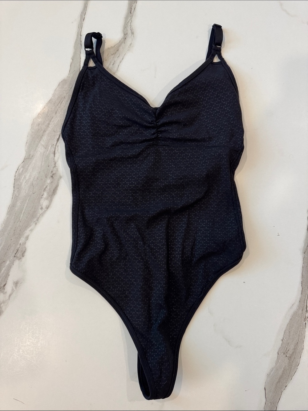 lululemon athletica Black Scoop Neck Bodysuit